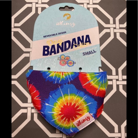 Whimsy Other - New Dog Bandana Collar Reversible Size Small